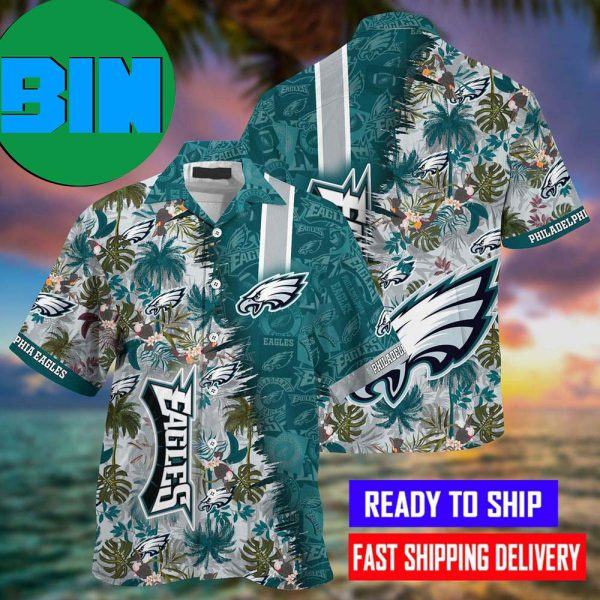 Philadelphia Eagles Style Trophycal Coconut NFL Hawaiian Shirt