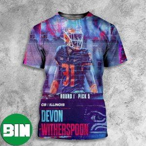 Pick 5 Devon Witherspoon To The Seattle Seahawks NFL Draft 2023 All Over Print Shirt