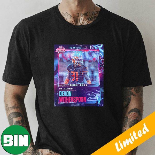 Pick 5 Devon Witherspoon To The Seattle Seahawks NFL Draft 2023 Fan Gifts T-Shirt