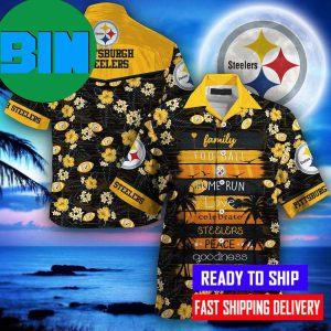 Pittsburgh Steelers Hibicus Flower NFL Hawaiian Shirt