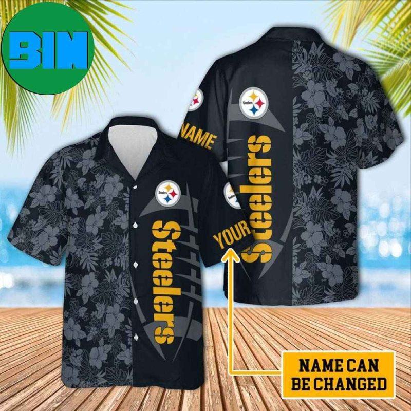 Pittsburgh Steelers Custom Name NFL Hawaiian Shirt And Shorts Gift