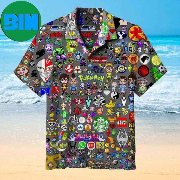 Popular Pixels All Game And Cartoon Collections Summer Hawaiian Shirt