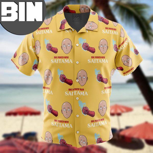 Power Saitama One Punch Man Anime Hawaiian Shirt