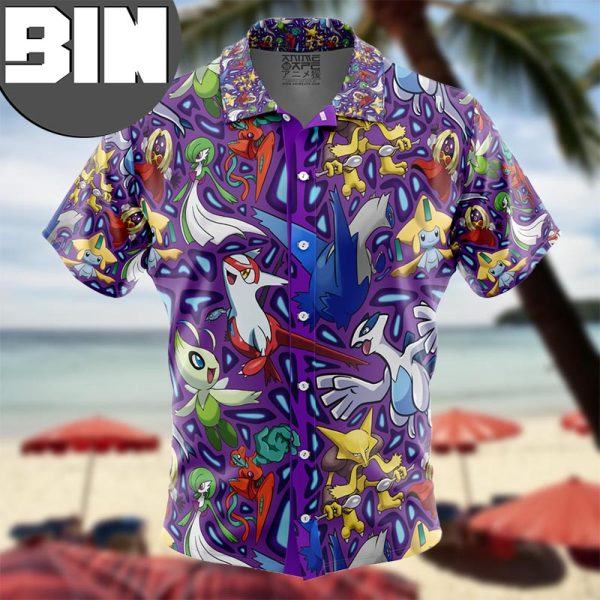 Psychic Type Pokemon Pokemon Anime Hawaiian Shirt