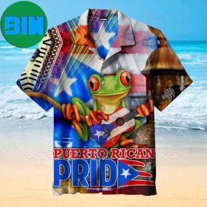 Puerto Rico Frog Flag Summer Hawaiian Shirt