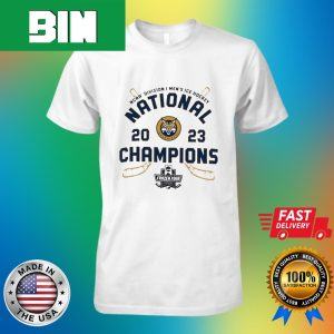 Quinnipiac Bobcats Blue 2023 NCAA Men’s Ice Hockey National Champions Locker Room Fan Gifts T-Shirt