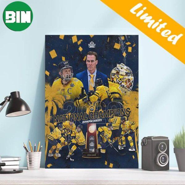 Quinnipiac Men’s Ice Hockey NCAA National Chanpions For The First Time In History 2023 Poster-Canvas