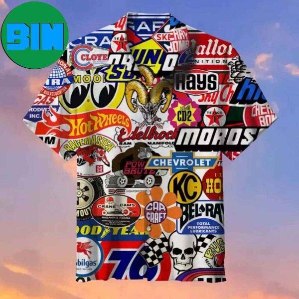 Race Car Label Summer Hawaiian Shirt