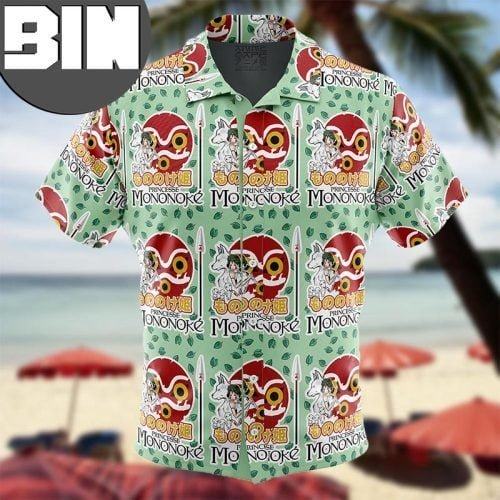 Raging Princess Mononoke Studio Ghibli Anime Hawaiian Shirt - Binteez