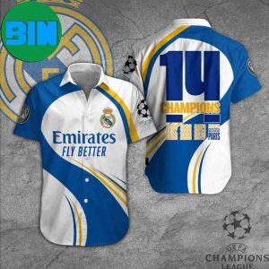 Real Madrid 14 Champions Paris 2022 Summer Hawaiian Shirt