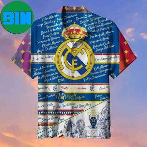 Real Madrid Football Club Fans Commemorative Summer Hawaiian Shirt