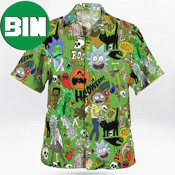 Rick And Morty Pineapple Aloha Beach Summer Hawaiian Shirt - Binteez