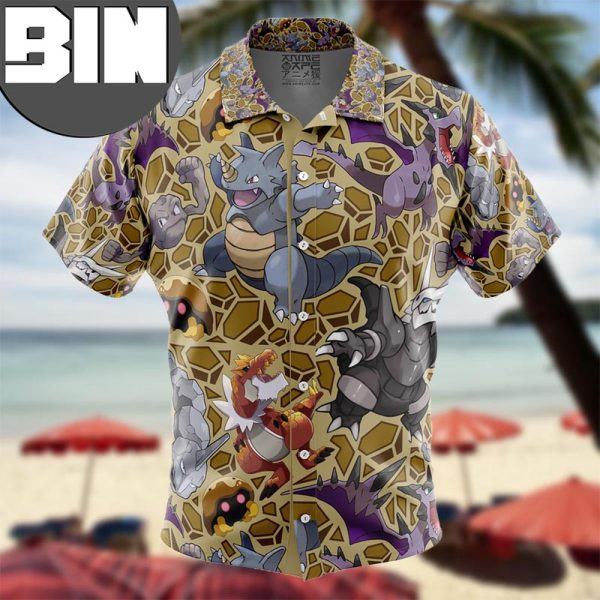 Rock Type Pokemon Pokemon Anime Hawaiian Shirt