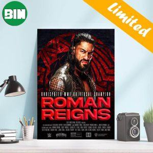 Roman Reigns Stays Undisputed WWE Universal Champion Unique Poster-Canvas