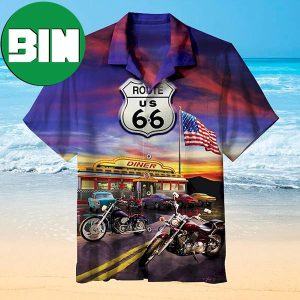 Route 66 Dinner Summer Hawaiian Shirt