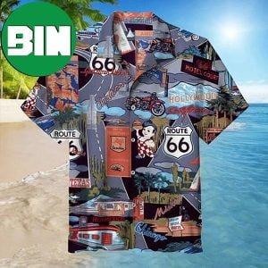 Route 66 Restaurants Diners And Motels American Summer Hawaiian Shirt