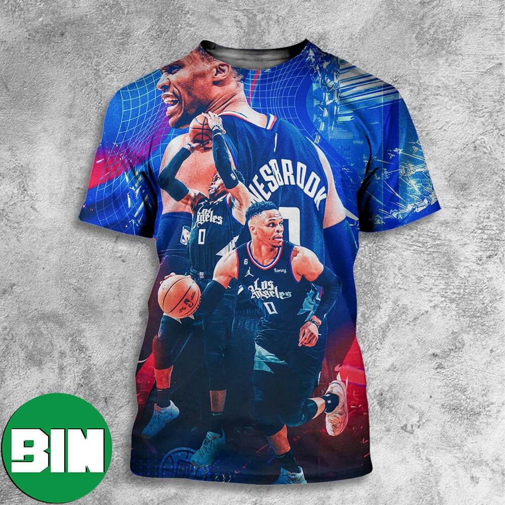 Russell Westbrook LA Clippers Clippers Nation NBA Champion Art Work All Over Print Shirt