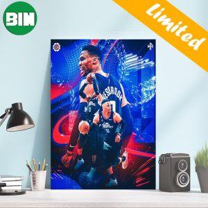 Russell Westbrook LA Clippers Clippers Nation NBA Champion Art Work Poster-Canvas