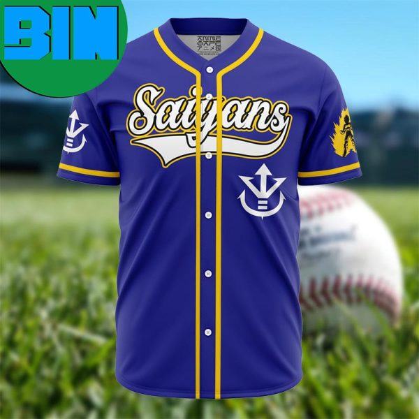 Saiyan Vegeta Dragon Ball Z Anime Baseball Jersey