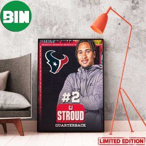 Say Hi To CJ Stroud QB To Houston Texans NFL Draft 2023 Home Decor Poster-Canvas