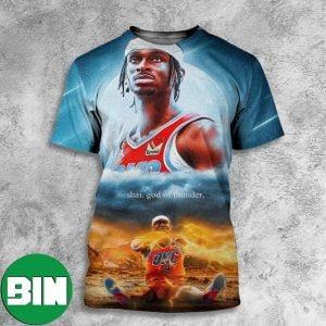 Shai Gilgeous-Alexander Oklahoma City Thunder NBA Team God Of Thunder All Over Print Shirt