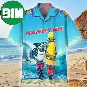 Shark Hang Ten Summer Hawaiian Shirt