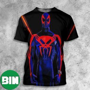 SpiderMan 2099 Meets Spider Man Across The Spider Verse All Over Print Shirt
