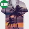 Square Neck Vintage Summer Palm Tree Hawaiian Shirt