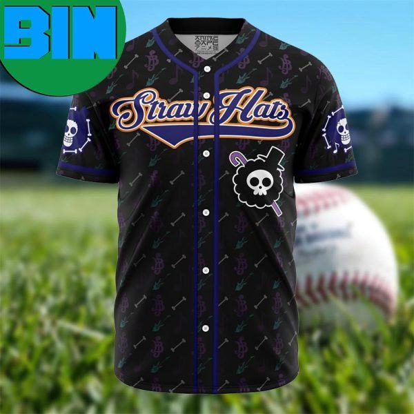 Straw Hats Brook One Piece Anime Baseball Jersey