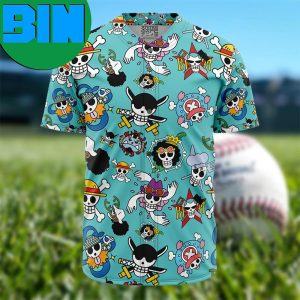 Strawhats Jolly Roger One Piece Anime Baseball Jersey