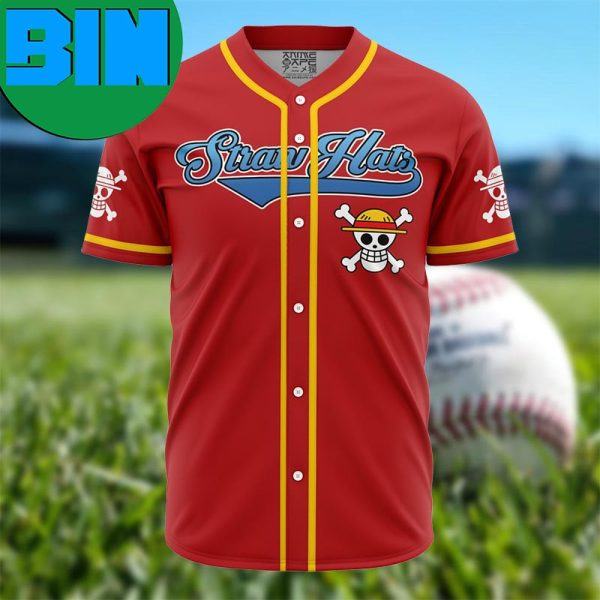 Strawhats Luffy One Piece Anime Baseball Jersey