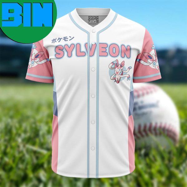 Sylveon Eeveelution Pokemon Anime Baseball Jersey