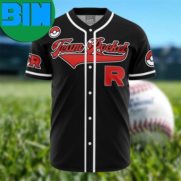 Team Rocket Grunt Black Pokemon Anime Baseball Jersey