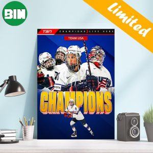 Team USA Are Your Womens Worlds Champions Hockey Team Home Decor Poster-Canvas