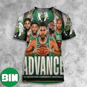 The Boston Celtics Advance To The Eastern Conference Semifinals NBA Playoffs All Over Print Shirt