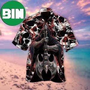 The Death With The Wood Guitar Summer Hawaiian Shirt