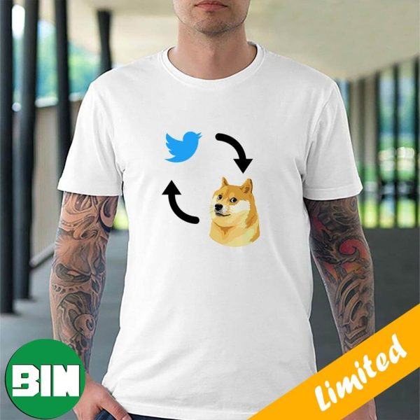 The Doge Meme Has Mysteriously Replaced The Twitter Logo Funny T-Shirt