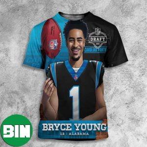 The First Ever No 1 Overall Pick out of Alabama Football NFL Draft Bryce Young Carolina Panthers All Over Print Shirt