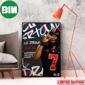 The Houston Texans Have Their QB of The Future CJ Stroud NFL Draft 2023 Home Decor Poster-Canvas