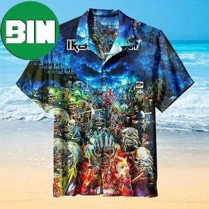 The Iron Maidens Rock Band Summer Hawaiian Shirt