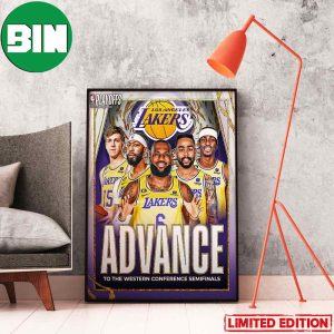 The Los Angeles Lakers Advance To The Western Conference Semifinals NBA Playoffs Home Decor Poster-Canvas