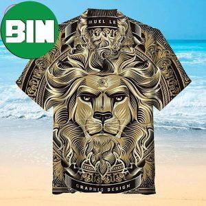 The Majestic Lion Golden Summer Hawaiian Shirt