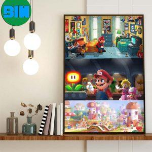 The Mario Movie and Mario Odyssey Concept Artwork Poster Canvas