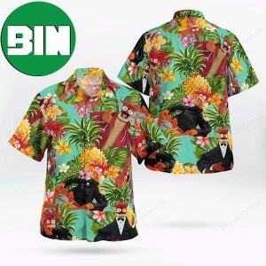 The Muppet Pepe The King Prawn Pineapple Tropical Summer Hawaiian Shirt
