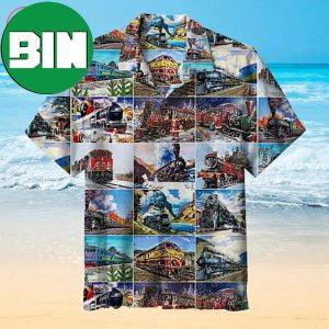 The Train Pattern Summer Hawaiian Shirt