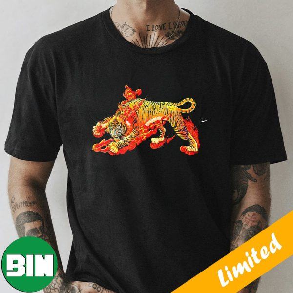 Tiger China x Nike Swoosh Logo Fashion T-Shirt