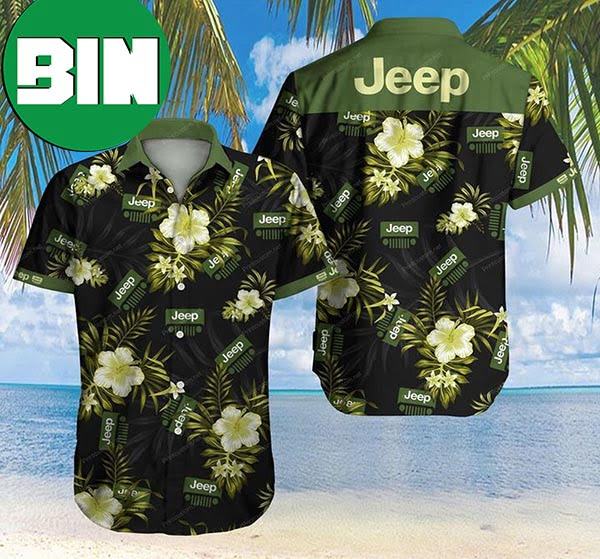 Tlmus Jeep Jungle Tropical Summer Hawaiian Shirt