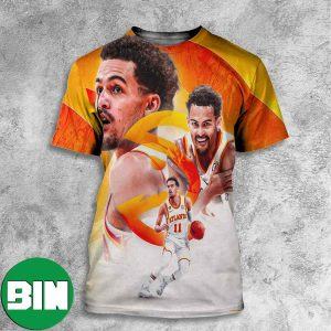 Trae Young Atlanta Hawks NBA Playoffs Ice Trae Fan Art All Over Print Shirt