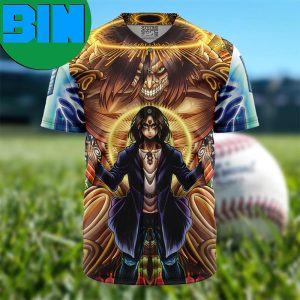 Trippy Eren Yeager Timeskip Attack on Titan Anime Baseball Jersey