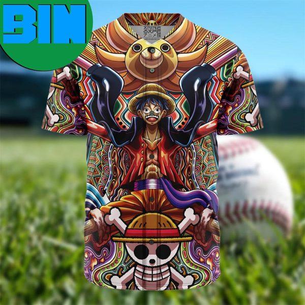 Trippy Monkey D. Luffy One Piece Anime Baseball Jersey